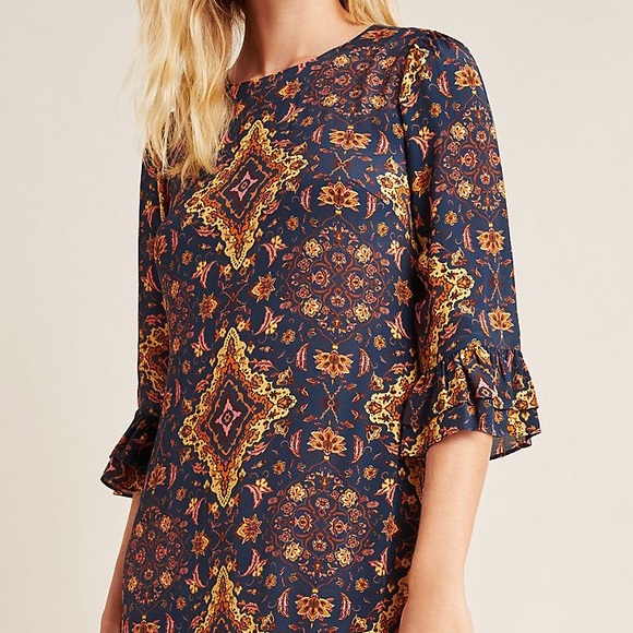 ANTHROPOLOGIE Kachel Tiburon Ruffled Maxi Dress - Picture 7 of 16